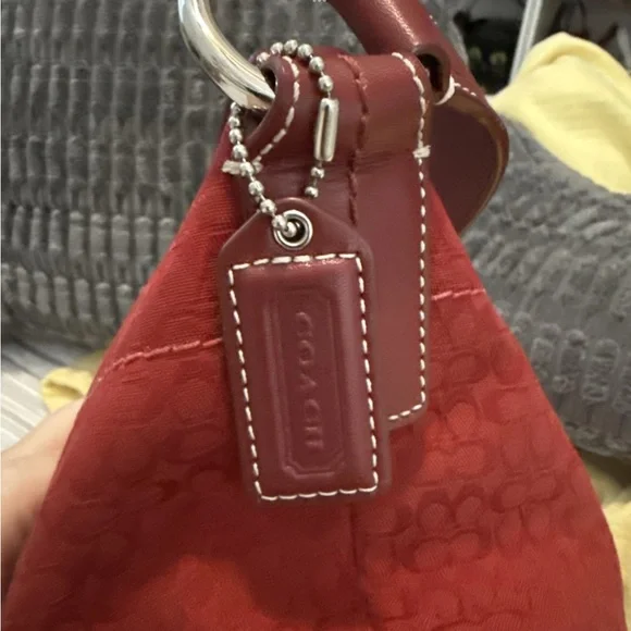 Coach Red signature y2k hobo Shoulder Bag - Picture 7 of 9